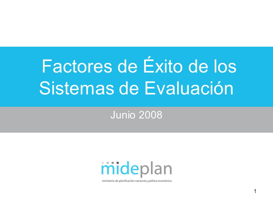 Factores de Éxito de los Sistemas de Evaluación