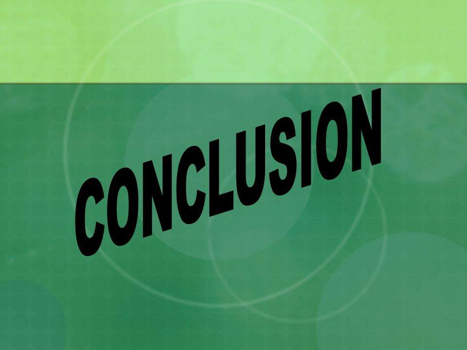 CONCLUSION