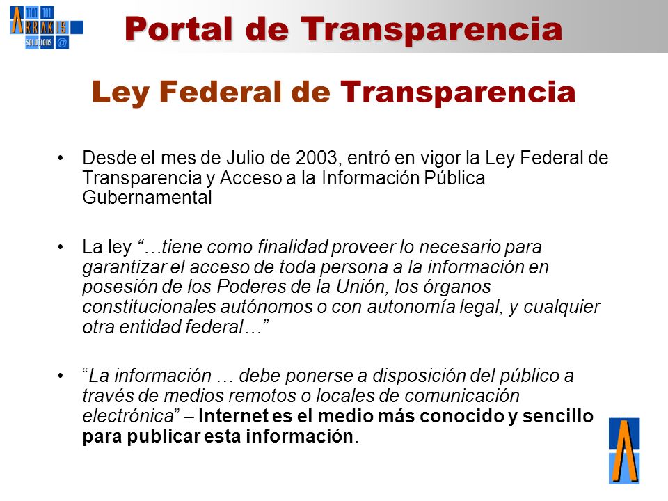 Ley Federal de Transparencia