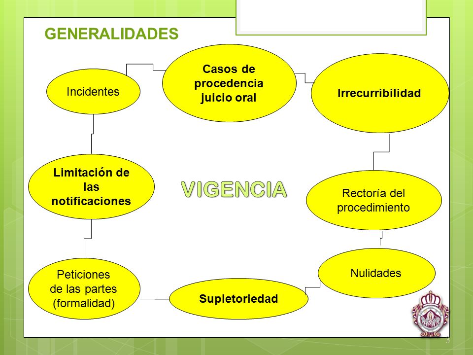 Casos de procedencia juicio oral Limitación de las notificaciones