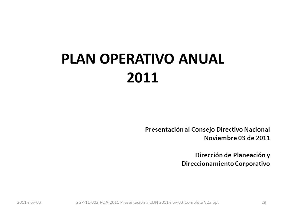 GGP POA-2011 Presentacion a CDN 2011-nov-03 Completa V2a.ppt