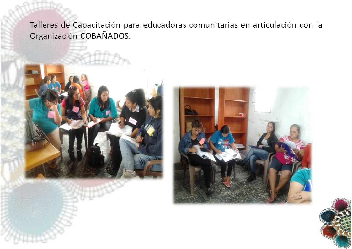 Talleres de Capacitación para educadoras comunitarias en articulación con la Organización COBAÑADOS.