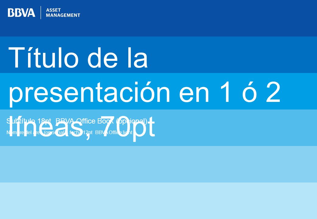 Título de la presentación en 1 ó 2 líneas, 70pt