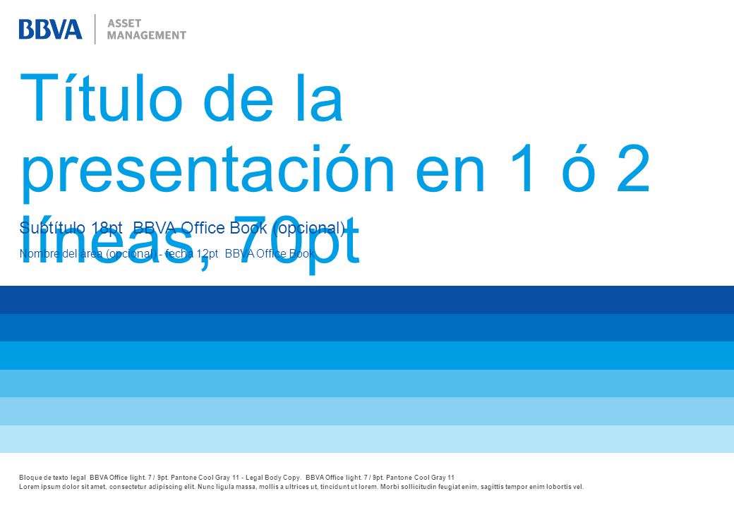 Título de la presentación en 1 ó 2 líneas, 70pt