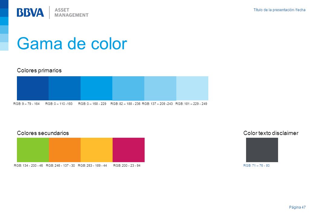 Gama de color Colores primarios Colores secundarios