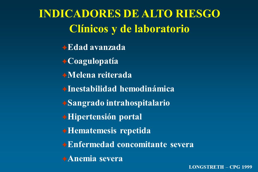 INDICADORES DE ALTO RIESGO Clínicos y de laboratorio