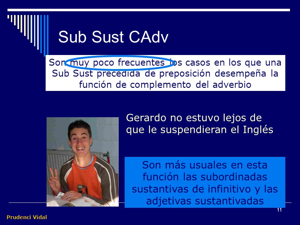 Sub Sust CAdv Gerardo no estuvo lejos de que le suspendieran el Inglés