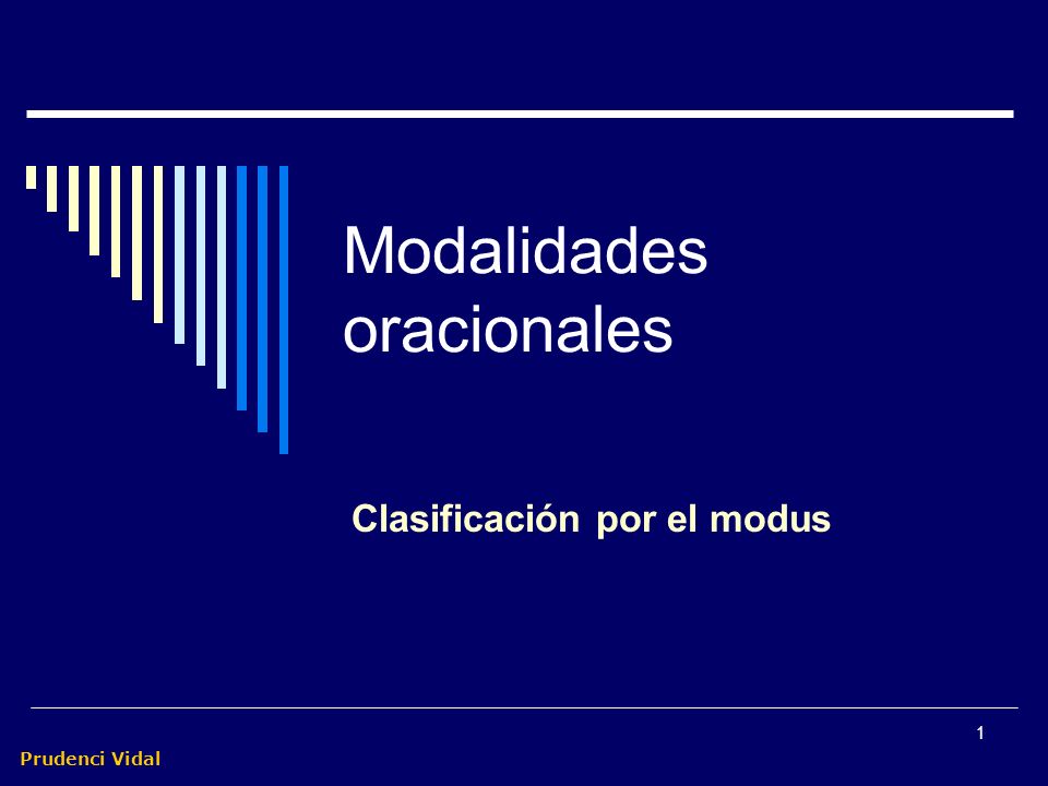 Modalidades oracionales
