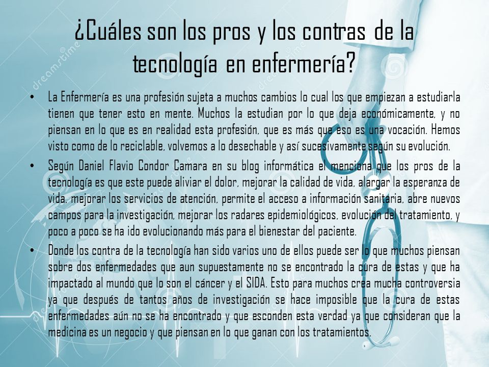 ¿Cuáles son los pros y los contras de la tecnología en enfermería