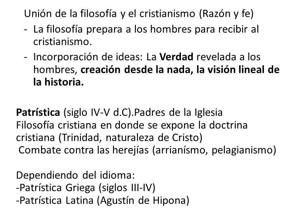 Unión de la filosofía y el cristianismo (Razón y fe)