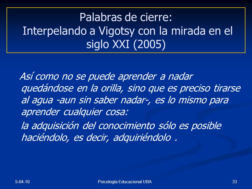 Psicología Educacional UBA