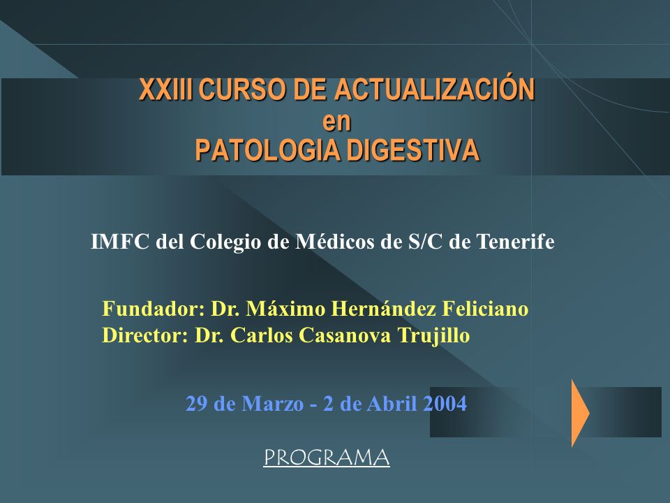 XXIII CURSO DE ACTUALIZACIÓN en PATOLOGIA DIGESTIVA