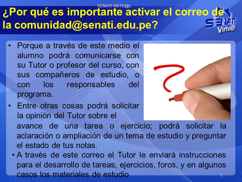 SENATI ¿Por qué es importante activar el correo de la