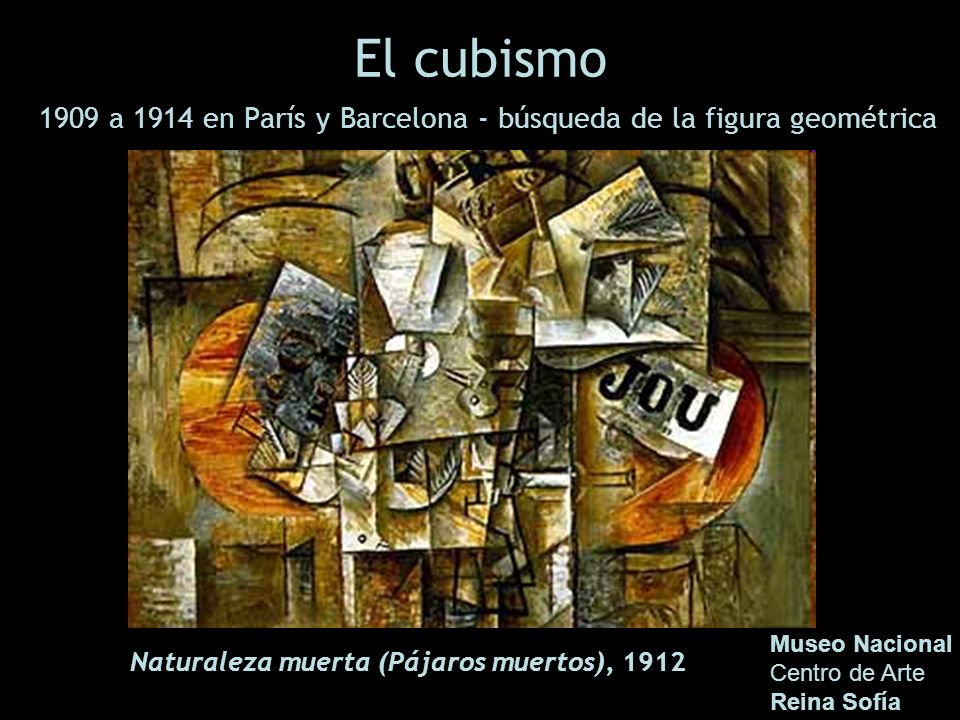 El cubismo 1909 a 1914 en París y Barcelona - búsqueda de la figura geométrica