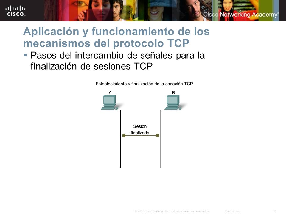 Aplicación y funcionamiento de los mecanismos del protocolo TCP