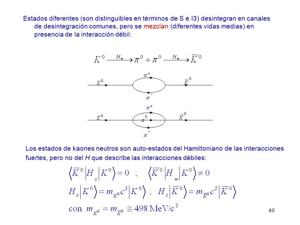 fuertes, pero no del H que describe las interacciones débiles: