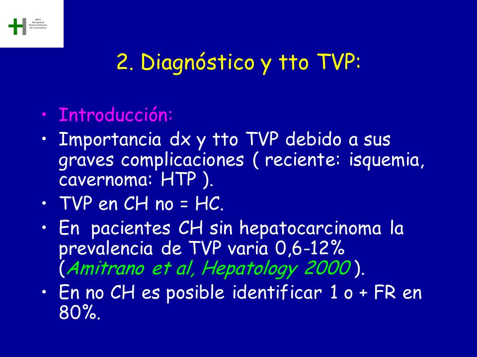 2. Diagnóstico y tto TVP: Introducción: