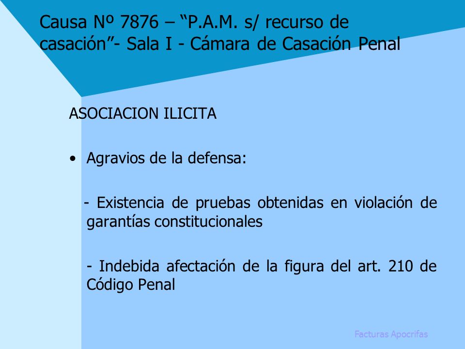 Causa Nº 7876 – P.A.M. s/ recurso de casación - Sala I - Cámara de Casación Penal