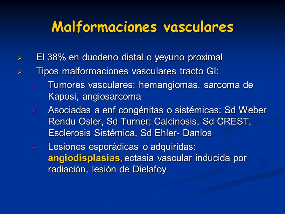 Malformaciones vasculares