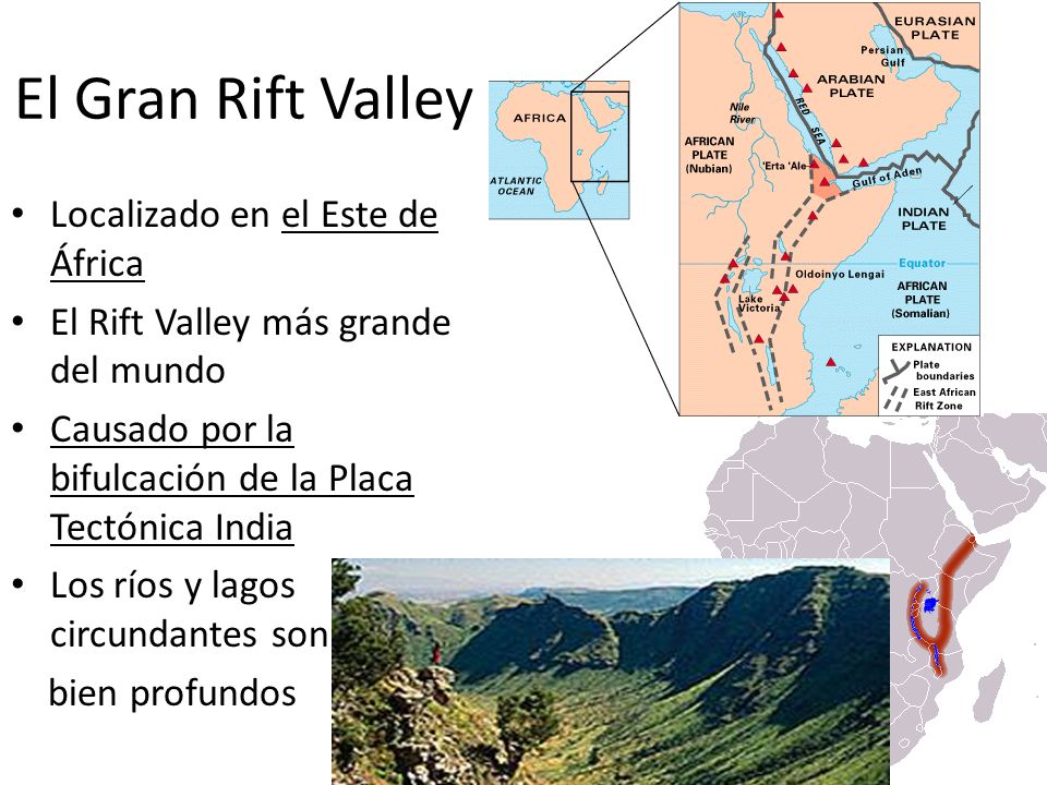 El Gran Rift Valley Localizado en el Este de África