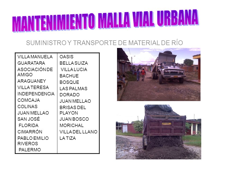 SUMINISTRO Y TRANSPORTE DE MATERIAL DE RÍO