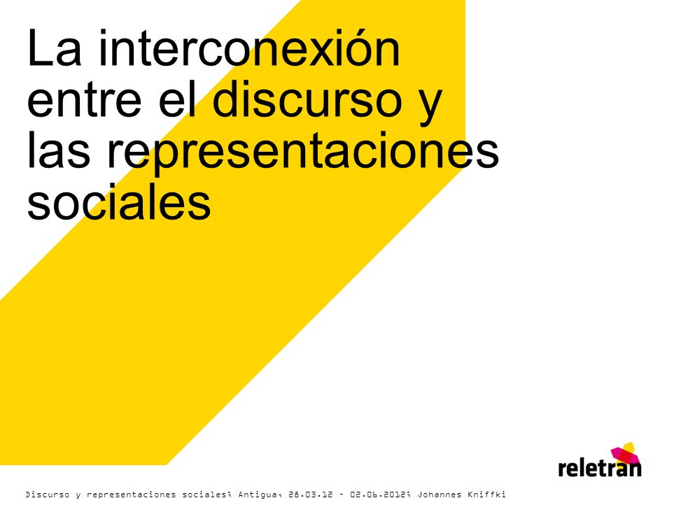 La interconexión entre el discurso y las representaciones sociales