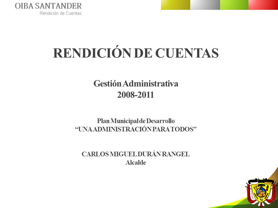 RENDICIÓN DE CUENTAS Gestión Administrativa