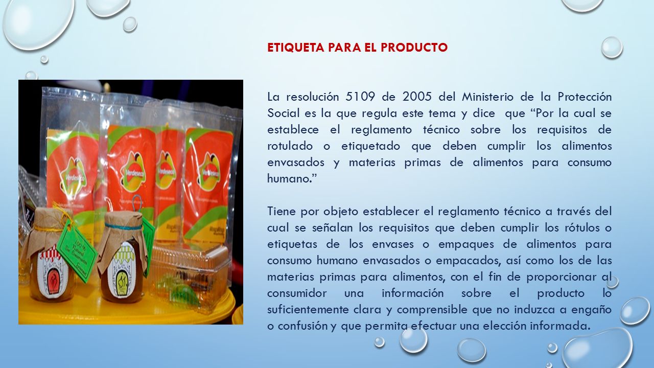 ETIQUETA PARA EL PRODUCTO