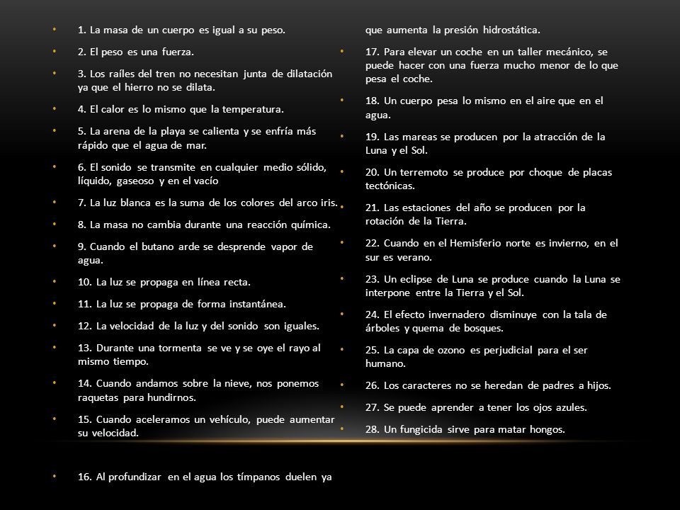 16. Al profundizar en el agua los tímpanos duelen ya que aumenta la presión hidrostática.