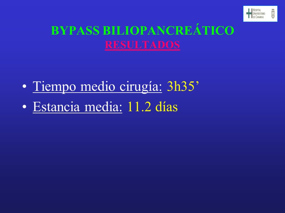 BYPASS BILIOPANCREÁTICO RESULTADOS