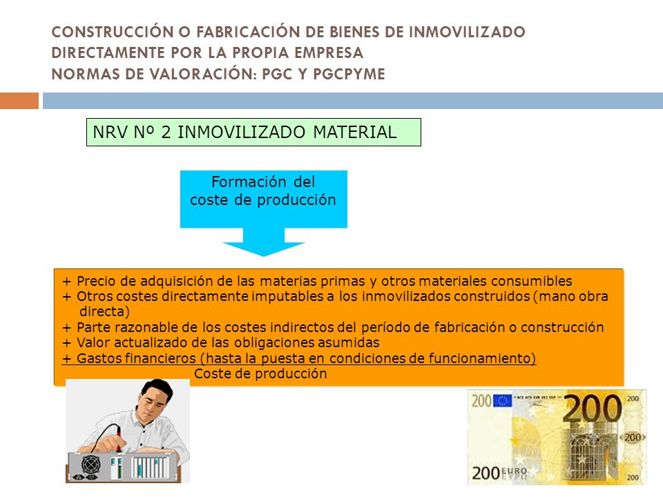 CONSTRUCCIÓN O FABRICACIÓN DE BIENES DE INMOVILIZADO DIRECTAMENTE POR LA PROPIA EMPRESA NORMAS DE VALORACIÓN: PGC Y PGCPYME
