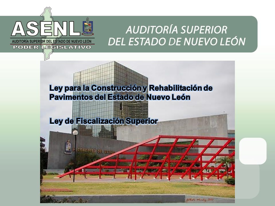 Ley para la Construcción y Rehabilitación de Pavimentos del Estado de Nuevo León