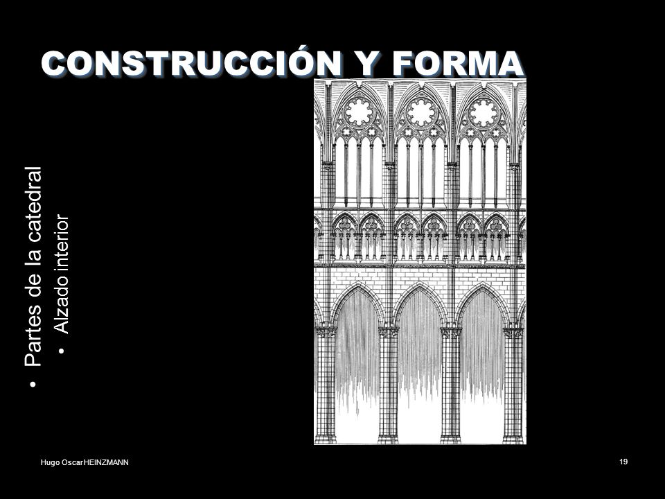 CONSTRUCCIÓN Y FORMA Partes de la catedral Alzado interior