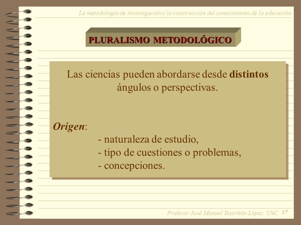 Las ciencias pueden abordarse desde distintos ángulos o perspectivas.