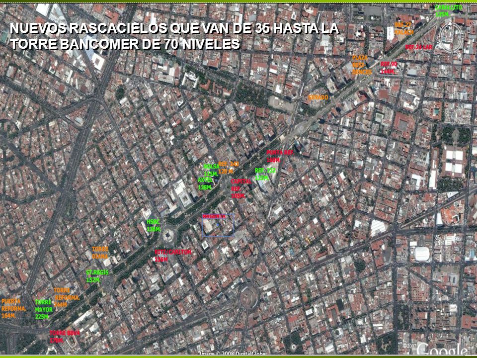 NUEVOS RASCACIELOS QUE VAN DE 35 HASTA LA TORRE BANCOMER DE 70 NIVELES