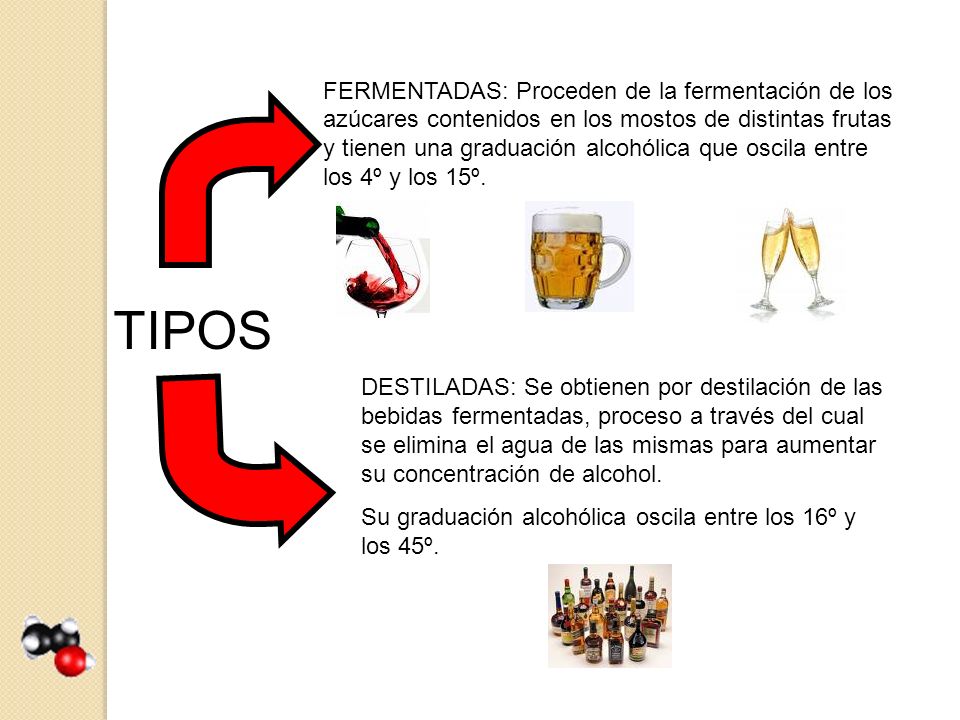 FERMENTADAS: Proceden de la fermentación de los azúcares contenidos en los mostos de distintas frutas y tienen una graduación alcohólica que oscila entre los 4º y los 15º.