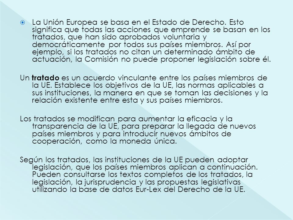La Unión Europea se basa en el Estado de Derecho