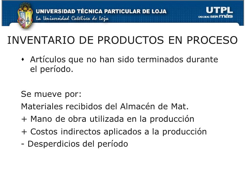 INVENTARIO DE PRODUCTOS EN PROCESO