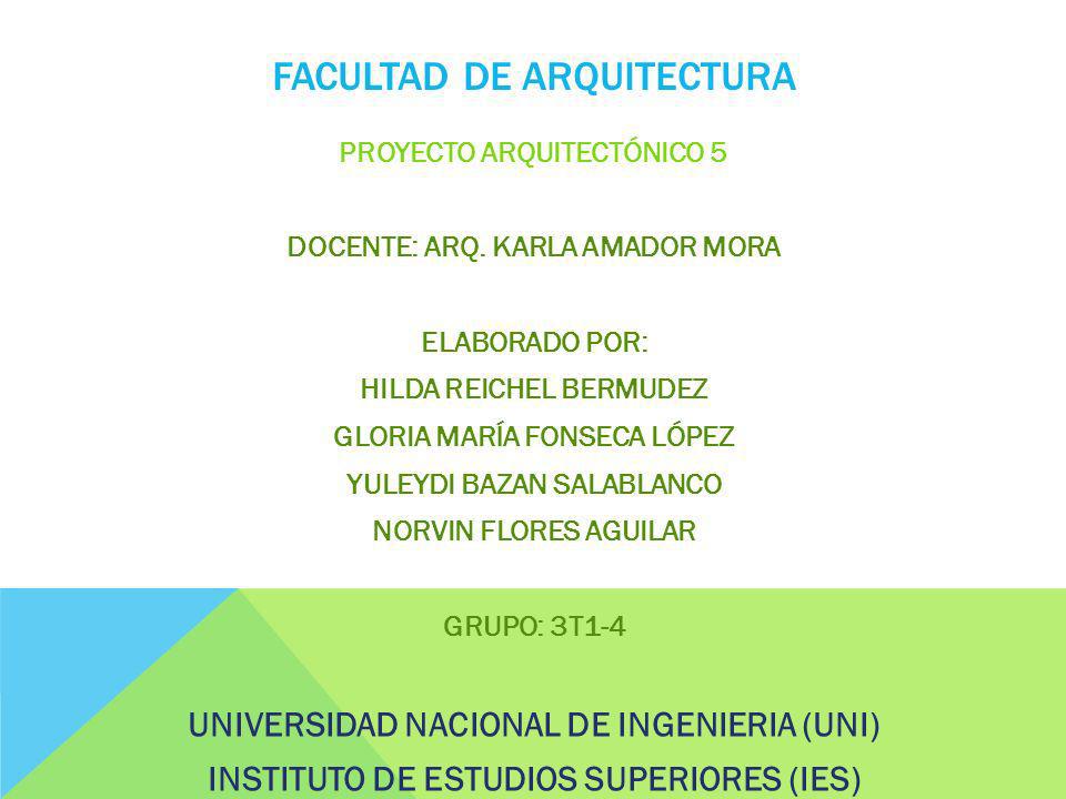 FACULTAD DE ARQUITECTURA