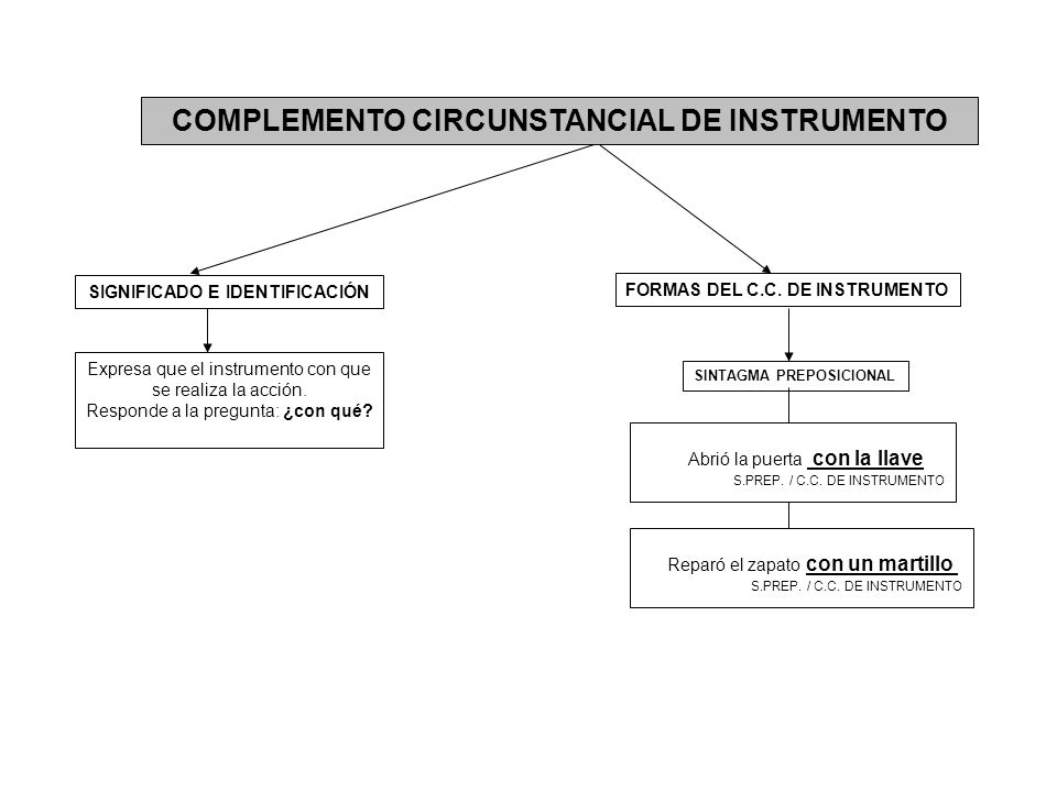 COMPLEMENTO CIRCUNSTANCIAL DE INSTRUMENTO