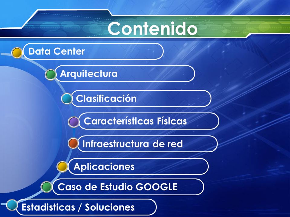 Contenido Data Center Arquitectura Clasificación