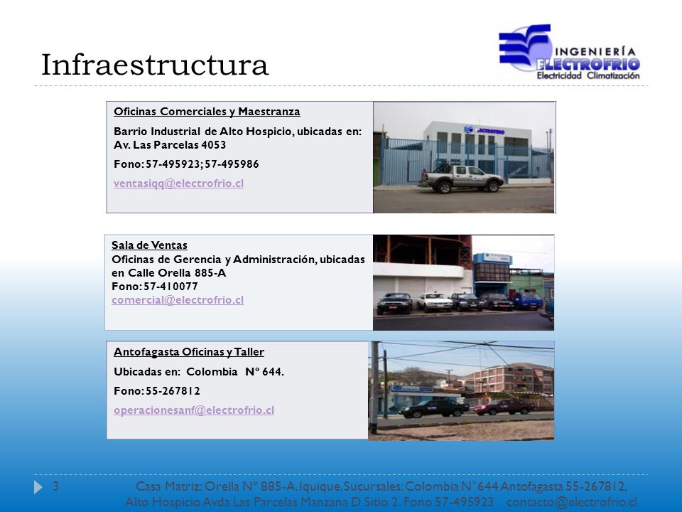 Infraestructura Oficinas Comerciales y Maestranza. Barrio Industrial de Alto Hospicio, ubicadas en: Av. Las Parcelas