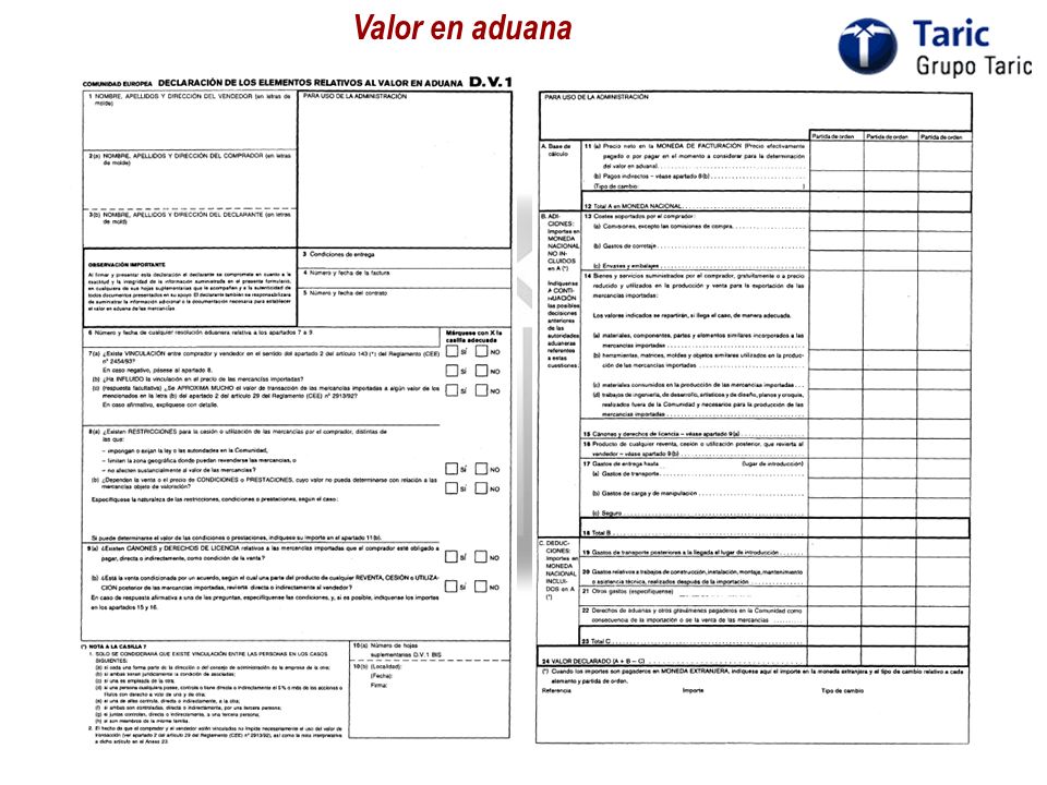 Valor en aduana The key points of our activity.