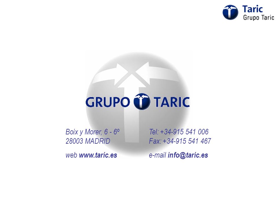 Boix y Morer, 6 - 6º Tel: MADRID Fax:
