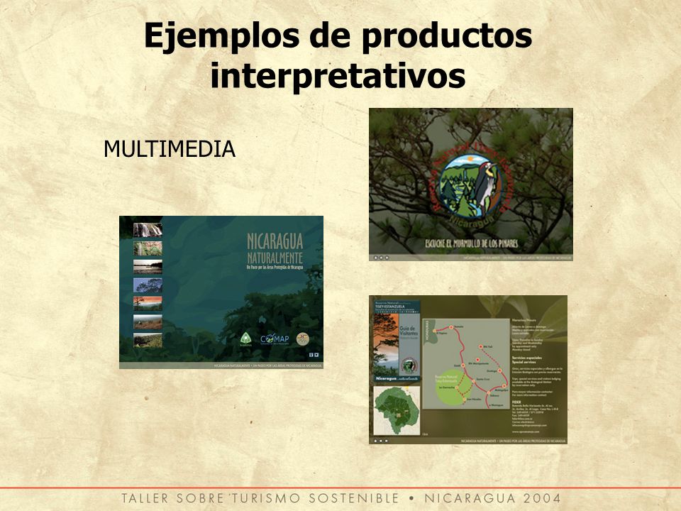 Ejemplos de productos interpretativos