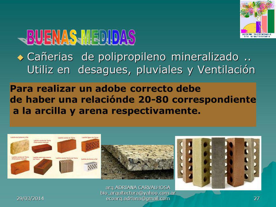 BUENAS MEDIDAS Cañerias de polipropileno mineralizado .. Utiliz en desagues, pluviales y Ventilación.