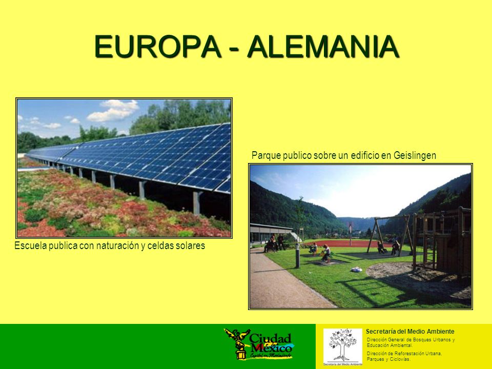 EUROPA - ALEMANIA Parque publico sobre un edificio en Geislingen