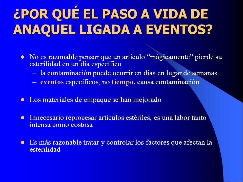 ¿POR QUÉ EL PASO A VIDA DE ANAQUEL LIGADA A EVENTOS