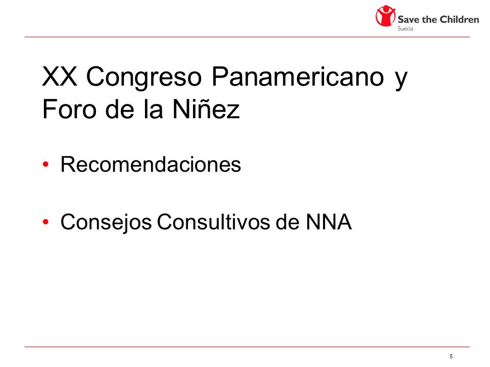 XX Congreso Panamericano y Foro de la Niñez