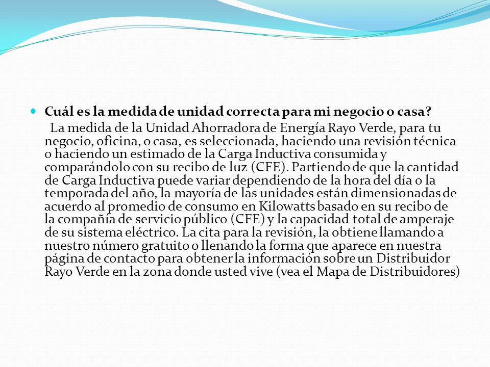 Cuál es la medida de unidad correcta para mi negocio o casa